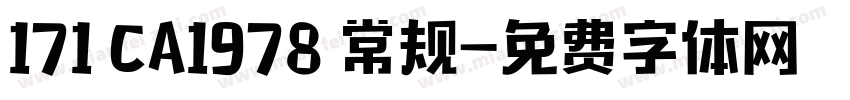 171 CA1978 常规字体转换